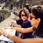 Kathy and Tour Guide at Coliseum 2015
